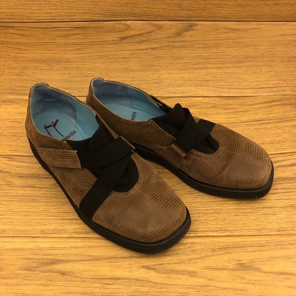 Thierry Rabotin women snakeskin leather Lena slip on shoes 6.5-7 - Picture 3 of 8